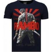 T-shirt Korte Mouw Local Fanatic Rambo Shine Rhinestone