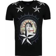 T-shirt Korte Mouw Local Fanatic Holy Mary Rhinestone