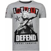 T-shirt Korte Mouw Local Fanatic Loyalty Marilyn Rhinestone