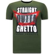 T-shirt Korte Mouw Local Fanatic S Straight Outta Ghetto