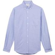 Overhemd Lange Mouw Portuguese Flannel Brushed Oxford Shirt - Blue