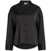 Blouse Vila Medina Rose Shirt L/S - Black