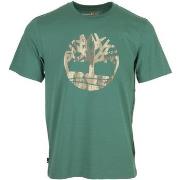 T-shirt Korte Mouw Timberland Camo Tree Logo Short Sleeve