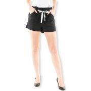 Korte Broek Only Luna Linen Shorts - Black