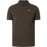 Polo Shirt Korte Mouw Barbour Piqué Poloshirt Met Schotse Ruit