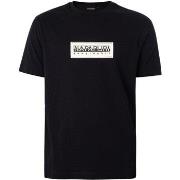 T-shirt Korte Mouw Napapijri Relaxed T-shirt met Box-logo