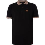 Polo Shirt Korte Mouw Trojan Piqué Poloshirt Met Gingham-Ruit