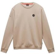 Sweater Napapijri Badge Sweatshirt Beige Rocky