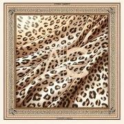 Sjaal Alberto Cabale Grand carré de soie Original Leopard Zoé Rose