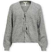 Trui Object Noos Flora RE Cardigan - Medium Grey Melange