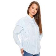 Blouse Only Betty Shirt - Cloud Dancer Light Blue