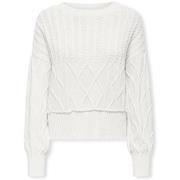 Trui Only Katia Life Loose Cable Knit - Cloud Dancer