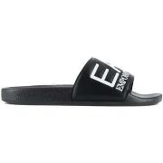 Teenslippers Ea7 Emporio Armani Visibility Logo Slides Black/White