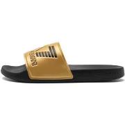 Teenslippers Ea7 Emporio Armani Visibility Logo Slides Shiny Gold/Blac...