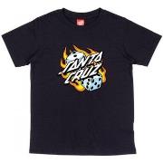 T-shirt Santa Cruz Youth flaming dice dot t-shirt