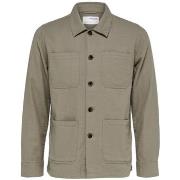 Overhemd Lange Mouw Selected Brody Linen Shirt - Vetiver