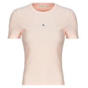 T-shirt Korte Mouw Calvin Klein Jeans WOVEN LABEL RIB FITTED TEE