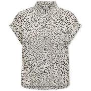 Blouse Only Noos Hannover Life Shirt - Cloud Dancer/Black Grap