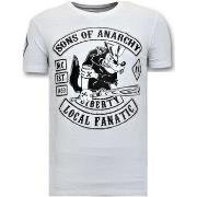 T-shirt Korte Mouw Local Fanatic Print Sons Of Anarchy MC