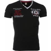T-shirt Korte Mouw David Copper Korte Mouwen Borduur Polo Players