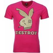 T-shirt Korte Mouw Local Fanatic Destroy Print