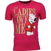 T-shirt Korte Mouw Local Fanatic The Ladies Love Me Print