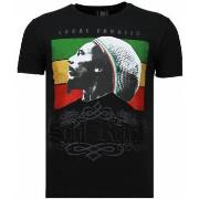 T-shirt Korte Mouw Local Fanatic Soul Rebel Bob Marley Rhinestone