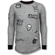 Sweater Local Fanatic Longfit Embroidery Patches Rockstar