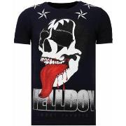 T-shirt Korte Mouw Local Fanatic Hellboy Rhinestone