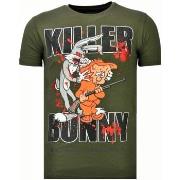 T-shirt Korte Mouw Local Fanatic Killer Bunny Rhinestone
