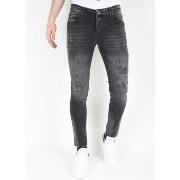Skinny Jeans Mario Morato Ripped Biker Jeans Verfspatten