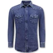 Overhemd Lange Mouw Lf Spijker Blouse Denim