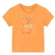 Overhemd Lange Mouw Mayoral 1030 Camiseta m/c embossed Naranja