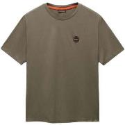 T-shirt Korte Mouw Napapijri S Badge T-Shirt Tea Leaf