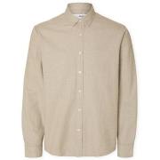 Overhemd Lange Mouw Selected Noos Regnoah Shirt - Egret