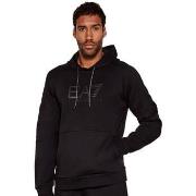 Trainingsjack Ea7 Emporio Armani Visibility Cotton Hoodie Black/Black
