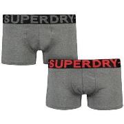 Korte Broek Superdry Caleçons lot de deux coupe caleçon gris
