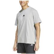 T-shirt Korte Mouw adidas T-shirt ample gris