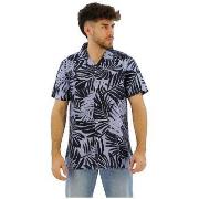 Overhemd Korte Mouw Superdry Chemise imprimée en lin à col ouvert