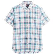 Overhemd Korte Mouw Superdry Chemise à manches longues légère à carrea...