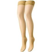 Panty’s/Kousen Trasparenze Autoreggente Microrete Ambra