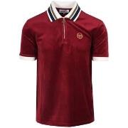 T-shirt Sergio Tacchini Mahony Velour Zip Polo Shirt Rhubarb/Gold