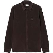 Overhemd Lange Mouw Lacoste Lightweight Corduroy Shirt Brown