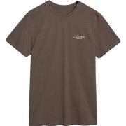 T-shirt Korte Mouw 4F KOSZULKA4FM1974CIEMNYBRZOWYL