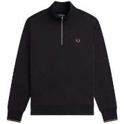 Sweater Fred Perry Half Zip Sweatshirt Black Shaded Stone