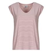 T-shirt Korte Mouw Pieces PCBILLO TEE LUREX STRIPES