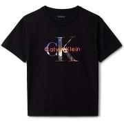 T-shirt Korte Mouw Calvin Klein Jeans Filled-In Photo Mono Ss T-Shir