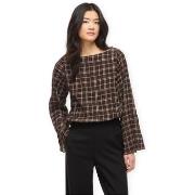 Blouse Vila Top Ebla - Coffe Bean/Birch