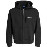 Sweater Jack &amp; Jones 12282901 JORNORREBRO EMB SWEAT ZIP-BLACK