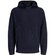 Trui Jack &amp; Jones 12278921 JJPANEL KNIT HOODIE-SKY CAPTAIN